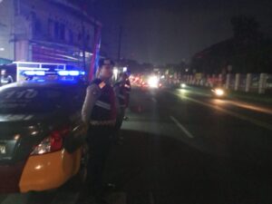 Unit Patroli Satsamapta Polres Serang Lakukan Blue Light Patrol di Jalan Arteri Cegah Kejahatan Jalanan