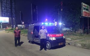 Cegah kriminalitas Malam hari!!! Polsek Cibeber Polres Cilegon Polda Banten lakukan BLUE PATROL malam hari