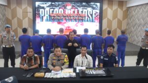 Polres Karawang Amankan 10 Tersangka Jaringan Narkoba DiWilayah Karawang