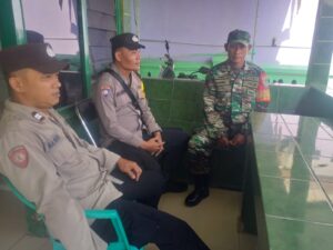 Polres Karawang, Jaga Sinergitas Personil Polsek Cilamaya Sambang Kantor Koramil