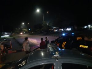 Personil Polsek Cilegon Polres Cilegon Laksankan Patroli Antisipasi kejahatan dan balap liar