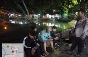 Berikan Himbauan Kamtibmas Anggota Polsek Rangkasbitung Polres Lebak Temui Remaja Di Balong Ranca Lentah