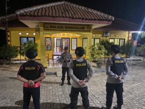 Kapolsek Wanasalam Polres Lebak Pimpin Giat KRYD dan Patroli Gabungan Bersama Muspika, Antisipasi Gangguan Kamtibmas
