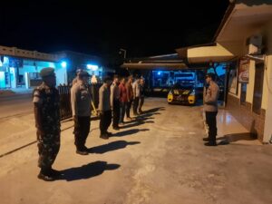 Ciptakan Rasa Aman Di Malam Akhir Pekan Ka Polsek Cimarga Polres Lebak Pimpin Apel Gabungan KRYD
