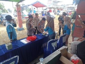 Kapolsek Rangkasbitung Dampingi Kapolres Lebak Giat PAM Hari Buruh Di Lapangan Papanggo Citeras