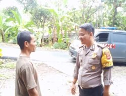 Anggota polsek Cilograng Melaksanakan Giat Patroli Dialogis Antisipasi C3 di sekitar Desa Pasir bungur Kec.Cilograng Kab.Lebak