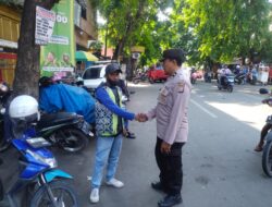 Bhabinkamtibmas Polsek Rangkasbitung Polres Lebak Datangi Jukir Di Jalan Sunan Kalijaga