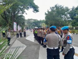Anggota Sat Reskrim dan Polresta Tangerang Ikuti Apel Pengamanan Aksi Unjuk Rasa