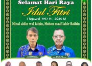 Ketua PWI Kota Tangerang Herwanto Mengucapkan” Minal Aidin Walfa Izin Mohon maaf Lahir Bathin