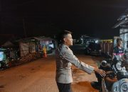 Anggota Polsek Leuwidamar Polres Lebak, Patroli Malam Hari Guna Mencegah Gangguan Kamtibmas