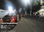 Cegah C3,Kanit Samapta Polsek Rangkasbitung Polres Lebak Patroli Bluelight Ke Jalan Multatuli Rangkasbitung