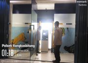 KSPKT III Polsek Rangkasbitung Polres Lebak Patroli Mobile Ke Bank Mandiri KCP Rangkasbitung dan Cek Mesin Atm