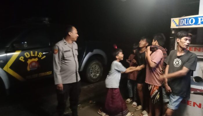 Polsek Cimarga Polres Lebak Patroli Malam Wujudkan Wilayah Aman Kondusif