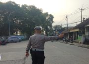 Ciptakan Kamseltibcar Lantas, Polsek Ciwandan Pengaturan Lalu Lintas Dalam Strong Poin.