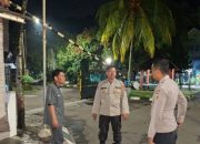 Bripka Agustoni Patroli Dialogis, Sapa Petugas Jaga dan Sampaikan Himbauan