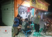 Personil Polsek Ciwandan Sampaikan Pesan-Pesan Kamtibmas Dalam Patroli Dialogis.