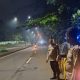Personil Polsek Purwakarta Amankan Jalur Protokol Paska Nobar, Antisipasi Konvoi Bubaran Suporter Persib