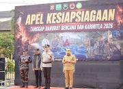 Hadapi Ancaman Musim Kemarau Ekstrem, Kapolres Cilegon Pimpin Apel Siaga Bencana Berskala Besar bersama Forkopimda 