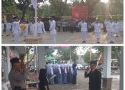 Anggota Polsek Rangkasbitung Poles Lebak Jadi Komandan Upacara Penurunan Bendera Merah Putih