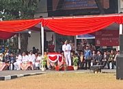 Kapolsek Cikampek Kompol Aji Ikuti Upacara Peringatan Detik- detik Proklamasi Kemerdekaan RI ke 81 di Kecamatan Cikampek