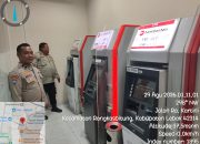 Patroli Obvit Ke Bank Banten, Personel Polsek Rangkasbitung Polres Lebak Berikan Edukasi Kamtibmas Ke Satpam