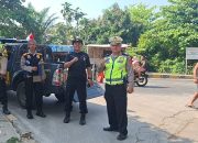 Polsek Klari Amankan Jalur Kegiatan Pembaretan Anggota Polresta Karawang