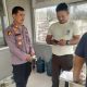 Kapolsek Malingping Polres Lebak Panit Binmas Polsek Sambangi Satpam Sampaikan Himbauan Kamtibmas