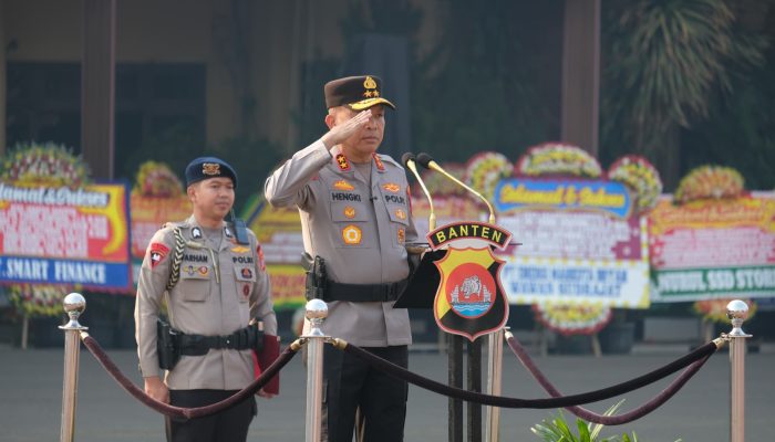 Lima Pejabat Berganti, Polda Banten Menggelar Upacara Serah Terima Jabatan
